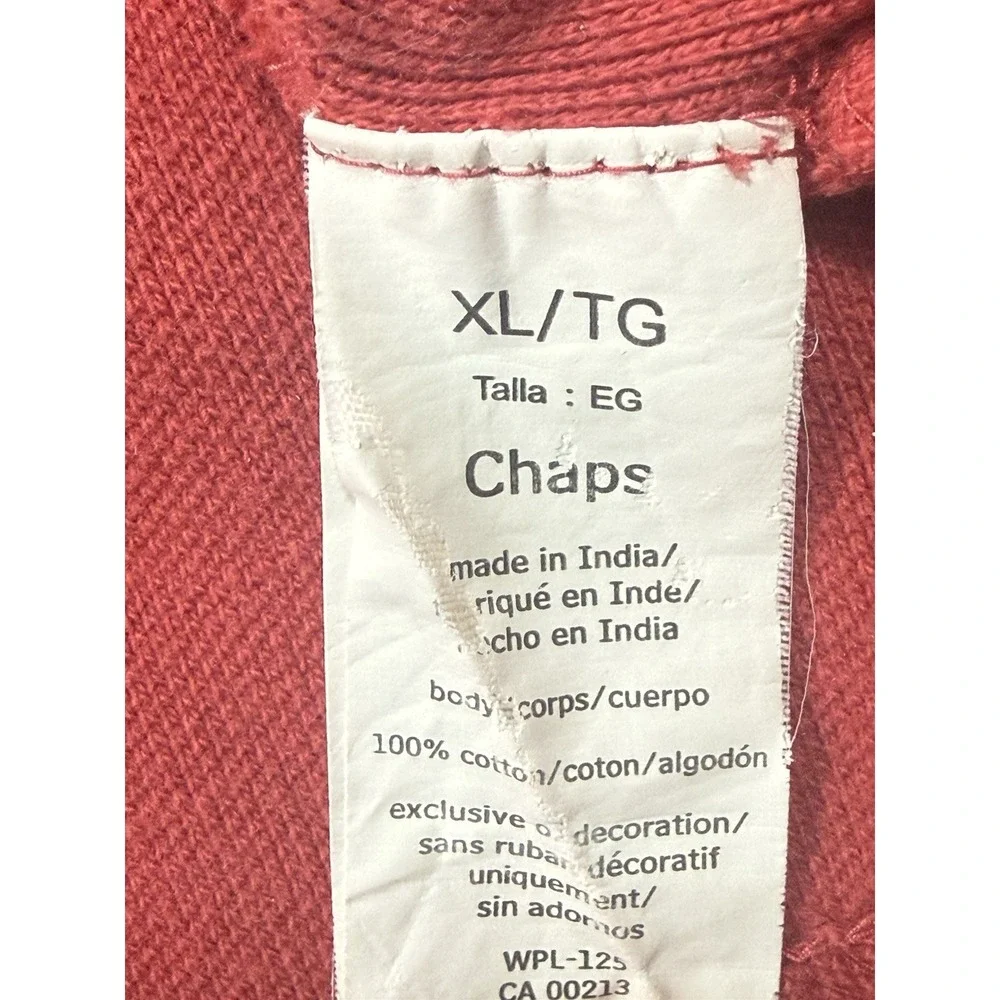 Chaps Men's Custom Fit Short Sleeve Polo‎ Shirt Coral Red Size XL